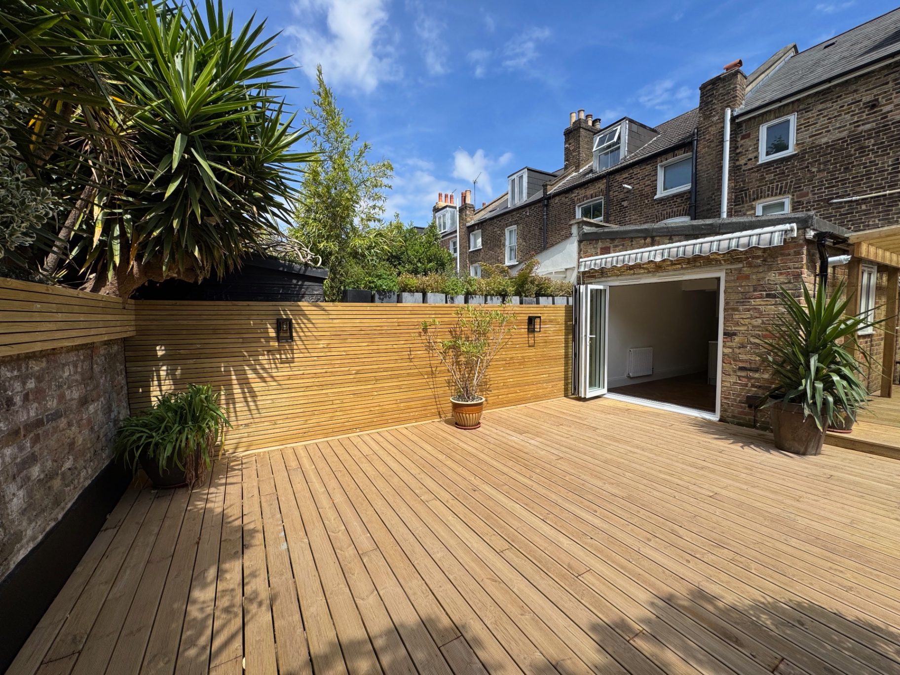 New timber deck looking back towards the rear of the property